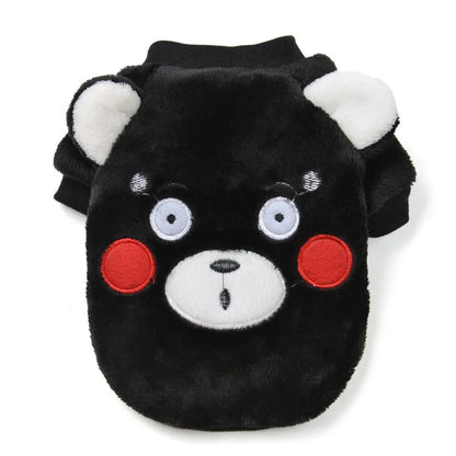 XS-XL Cute Winter Small Dog Cat Warm Vest Fleece Cartoon Printed Puppy Pet Cat Dog Clothes for Small Medium Dog Hoodie Chihuahua