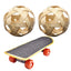 Turtle Feeding Ball Fruit Vegetable Holder with Training Skateboard 2 Treat Balls Turtle Enrichment Toys for Tortoise Turtle