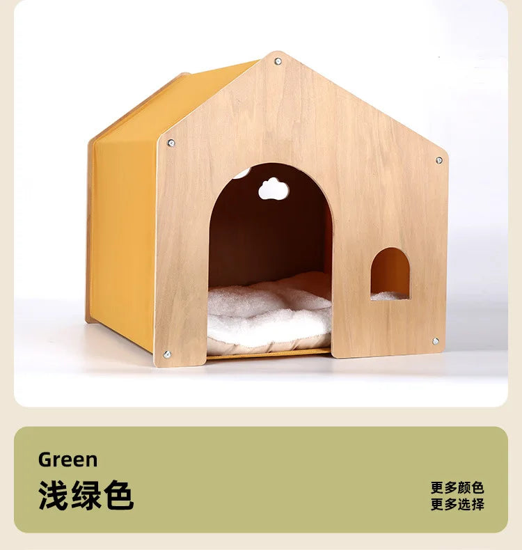 Factory straight hair, high-grade wooden cat litter, kennel, delivery room, universal in all seasons, environmentally friendly