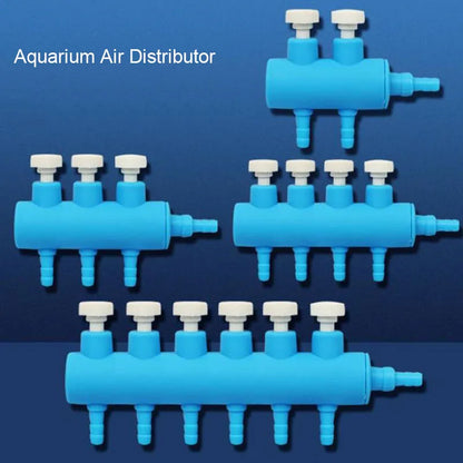Aquarium Air Splitter Valve Fish Tank Air Pump Flow Splitter Distributor Pump Valve Tap Lever Control Switch Valves Accessories
