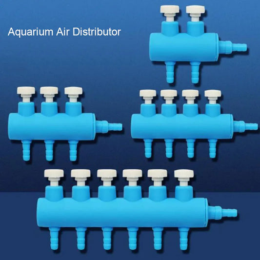 Aquarium Air Splitter Valve Fish Tank Air Pump Flow Splitter Distributor Pump Valve Tap Lever Control Switch Valves Accessories