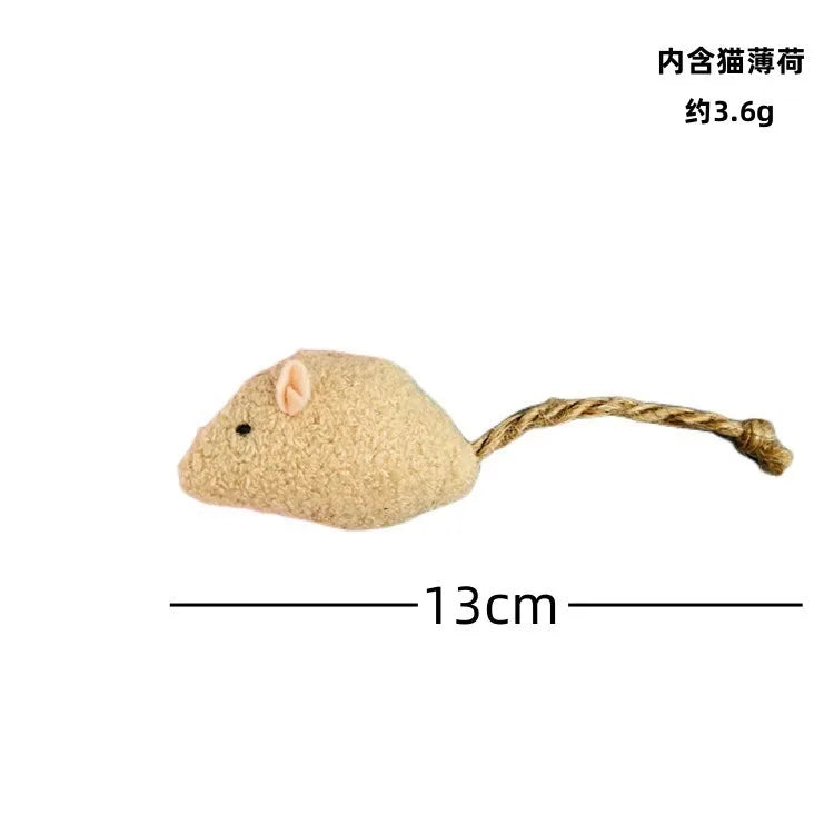 Pet Toy Mice Cats Catnip Toys Interactive Fun Plush Mouse Cat Toy For Kitten Colorful Cute Plush False Mouse Pet Cat Accessories