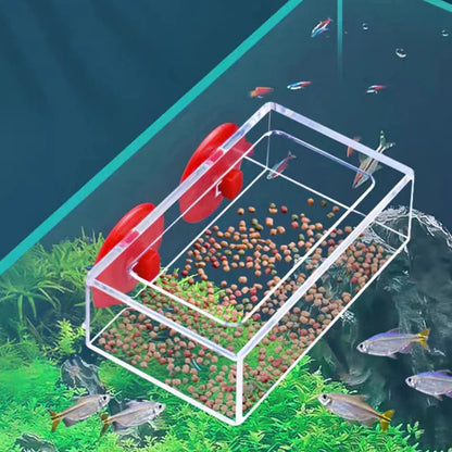 Aquarium Feeding Ring Fish Tank Station Floating Food Tray Feeder Aquarium Accessory with Strong Suction Cup New