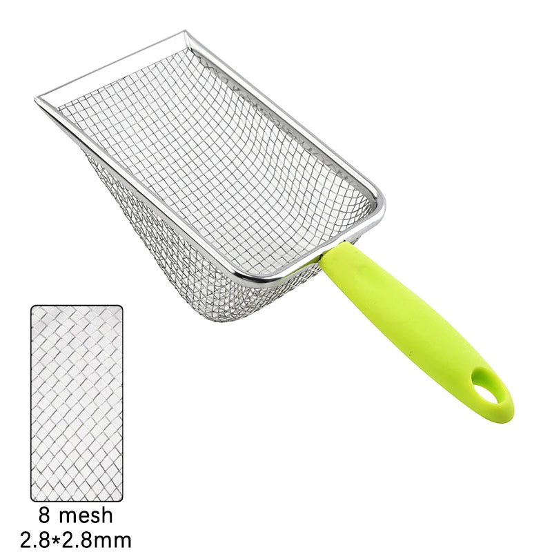 Cat Litter Scoop Metal Cat Litter Shovel Comfortable Handle Scoop For Cats Toilet Cleaning Tools Stainless Steel Cats Shovel