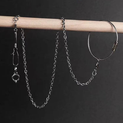 Stainless Steel Bird foot Chain Parrot Anti-flying Traction Rope Bird Feet Bracelet Alloy Foot Ring Pet Bird Training Leash