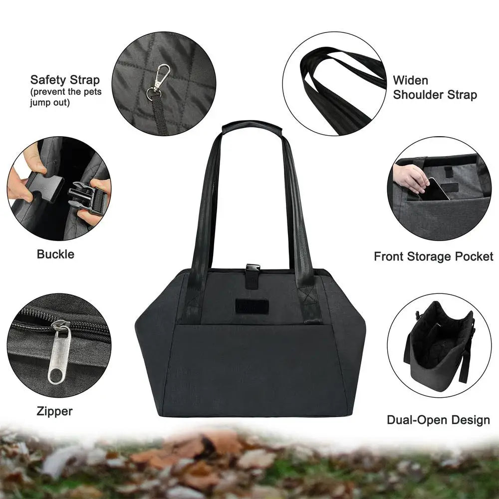Dog Carrier Heater USB Adjustable Heating Dog Shoulder Carrier Bag Heated Cat Carrier For Cats And Small Dogs With Side Bag Pet