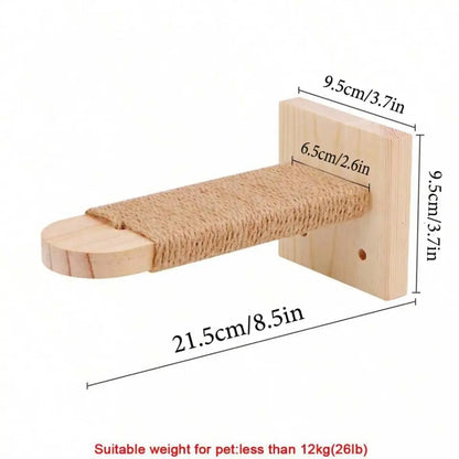 Cat Climbing Shelf Wall Mounted Hammock 1m Bridge With Sisal Scratching Post For Cats Tree Tower Platform Jumping Pet Furniture