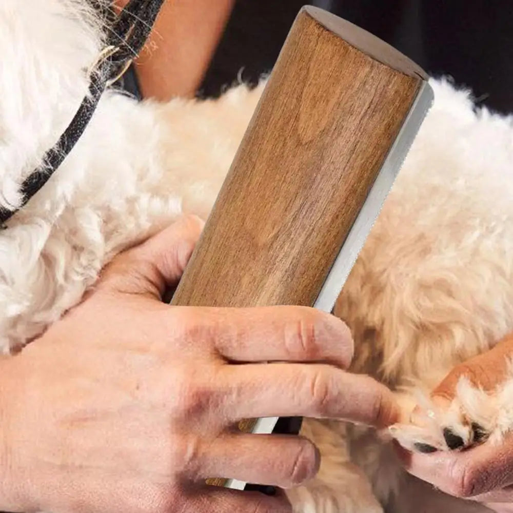 Dog Brush For Short-Haired Dogs Wooden Handle Slicker Brush For Dogs & Cats Cat & Dog Grooming Slicker Brush For Pets Grooming
