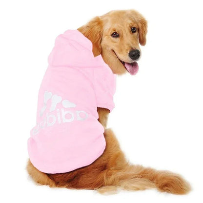 Autumn Winter Dog Clothes Adidog Dog Hoodies for Medium Large & Extra Large Dogs, Pet Fleece Lined Sweatshirt Coat Sport Apparel