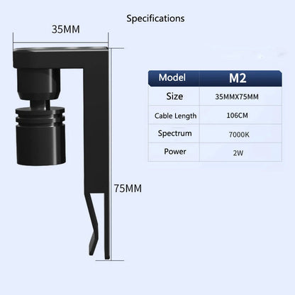 Mini Aquarium Light Clip Clamp USB Aquarium Light 360° Rotation Lighting Landscape Lamps For Small Betta Fish Tank New