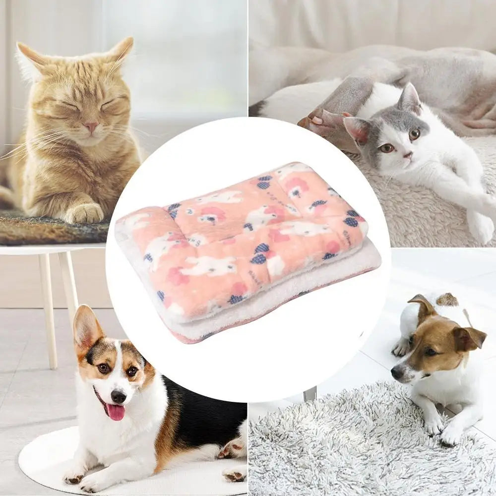 Pet Blanket Flannel Throw Flannel Throw Blanket For Dog Sleep Soft Warm Cushion Mat Washable Puppy Pads Sleep Blanket For Small