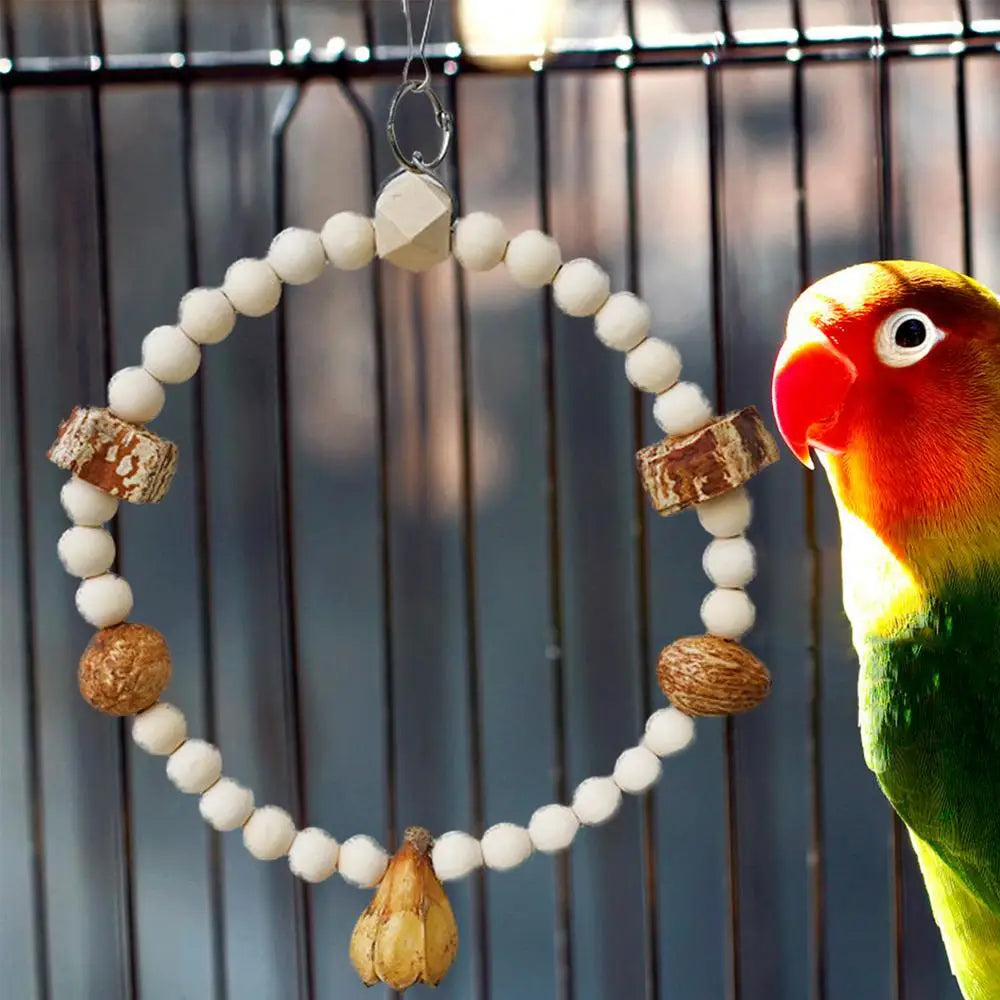 Bird Cage Hammock Swing Toy Woven Cage Hammock Parrot Swing Toy Teeth Care Bird Climbing Hammock Playing For Parrots Parakeets