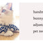 Japanese Fashion Pet Dog Accessories Bunny Ears Adjustable Neck Wear Handmade York Dog Necklaces Fancy All Season Collar for Cat