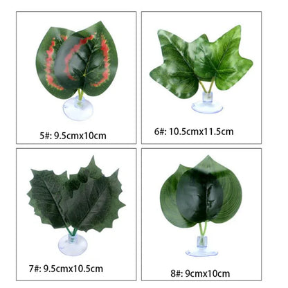 1Pc Artificial Aquarium Leaf Plants Decoration Betta Fish Rest Spawning Ornamental Plant Betta Fish Play Relax Hide Leaf Hammock