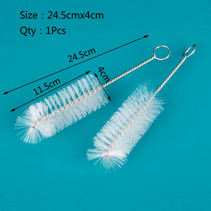 Nylon Aquarium BrushTube Pipe Filter Cleaning Brushes Stainless Steel Water Filter Hose Flexible Aquarium Cleaner Accessories