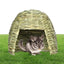 Grass House for Rabbits Folding Beds Guinea Pig Hideouts Small Animal Play Hideaway Bed Habitat Decor Pet Hay Bed Playhouse