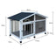 IGH Dog House Outdoor Rainproof Dog Villa Wooden Kennel Small to Medium Kennel Stainless Steel Fence Cat Cage Outdoor Dog