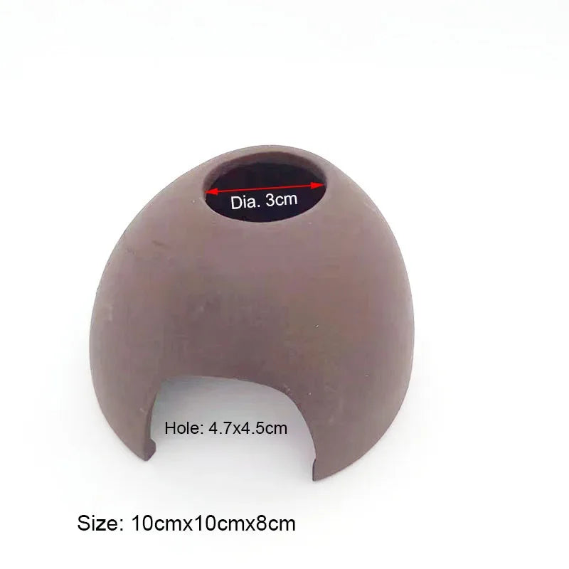 Large Ceramic Aquarium Decoration Fish Shrimps Shelter House Pottery Scorpion House Canister Simulation Stone Fish Tank Decors