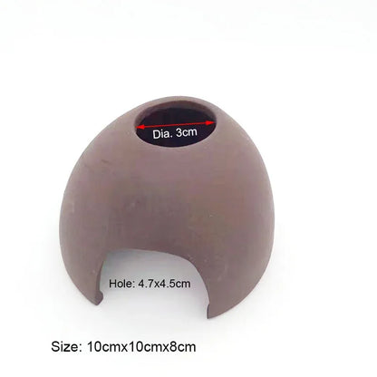 Large Ceramic Aquarium Decoration Fish Shrimps Shelter House Pottery Scorpion House Canister Simulation Stone Fish Tank Decors