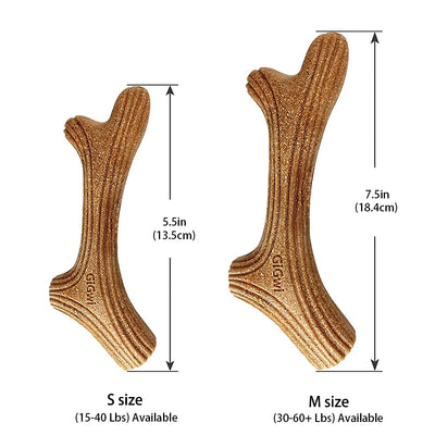 Gigwi Dog Chew Toys Real Wooden Deer Antlers for Aggressive Chewers Large Dog Chewing Indestructible Tough Durable Pet Toys Gift