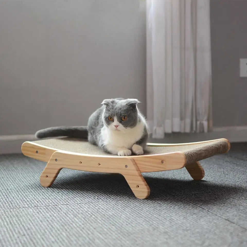 Cat Scratcher Wooden Frame Detachable Scrapers Bed 3 In 1 Cat Scratch Board Toys Training Grinding Claw for Cats Lounge Bed