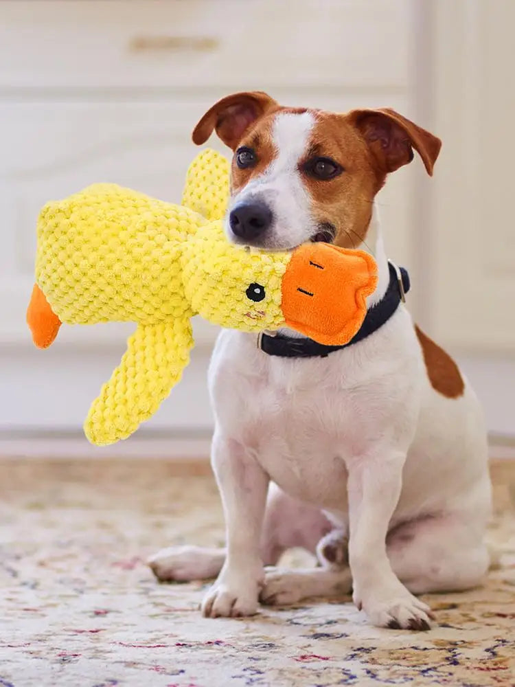 Pet Plush Toy Dog Calming Duck Stuffed Duck Toys Chew Toy Fun Dogs Interactive Toy Squeaky For Puppy Pet Teeth Pet Supplies