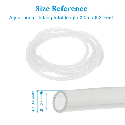 UXCELL 2m 2.5m 12m Aquarium Airline Tubing Standard Aquarium Transparent Hose Pipe 4mm Silicone Tube for Fish Tank Air Pump