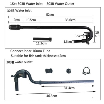 Aquarium Fish Tank Filter Rain Spray Bar Unit Outflow Pipe Inlet Outlet Tube Kit Fish Tank External Canister Filter Accessories
