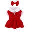 Christmas Costume Dress and Shirt Set for Pet Dog Luxury Dog Clothes Chihuahua Clothing Puppy Skirt Pet Apparel Dog Bow Dress