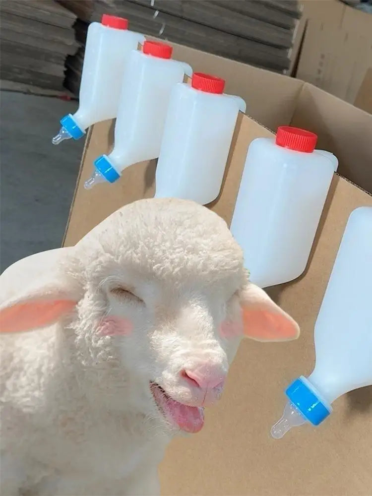 Baby Goat Bottle Lamb Bottle Animal feeding supplies Hangable Milk Feeder Veterinary hanging milk bottle with Clear Scale