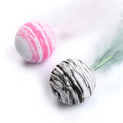 Cat Feather Toy Funny Foam Star Ball Feather Toy for Kitten Funny Cat Toy Throwing Toys Interactive Puppy Kitty Toy Pet Supplies
