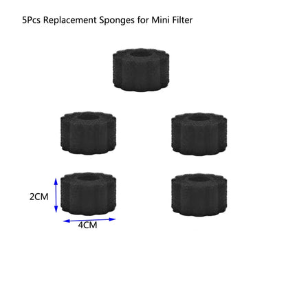 Mini Aquarium Sponge Filter Fish Tank Shrimp Pond Air Pump Biochemical Sponge Filter Aquarium Filtration Filter BioSponge Filter