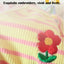 Flower Embroidery Pet Vest for Small Dogs Sweet Summer Striped Teddy Bear Cat Clothes Soft Cotton Designer Puppy Kitten T Shirt