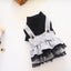 Dogs Denim Suspender Skirt Striped T-Shirt Cats Cute Fashion Cartoon Puppy Strapped Dress Suit Birthday Garden Walking Clothes