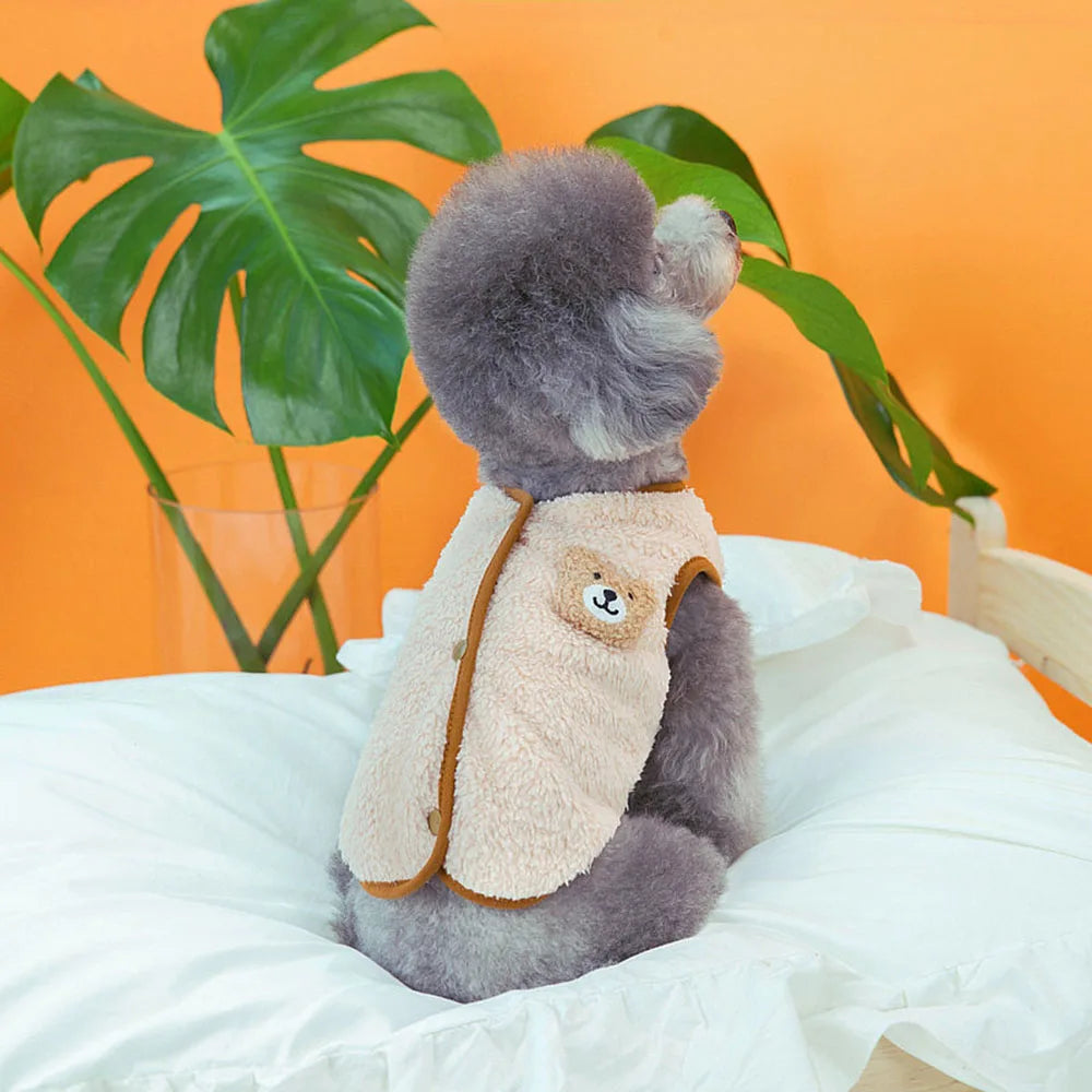 Pet Dog Clothes Winter Fleece Dog Vest Coat Plus Warm Jacket for Small Dogs Cats Clothing Puppy French Bulldog Chihuahua Apparel