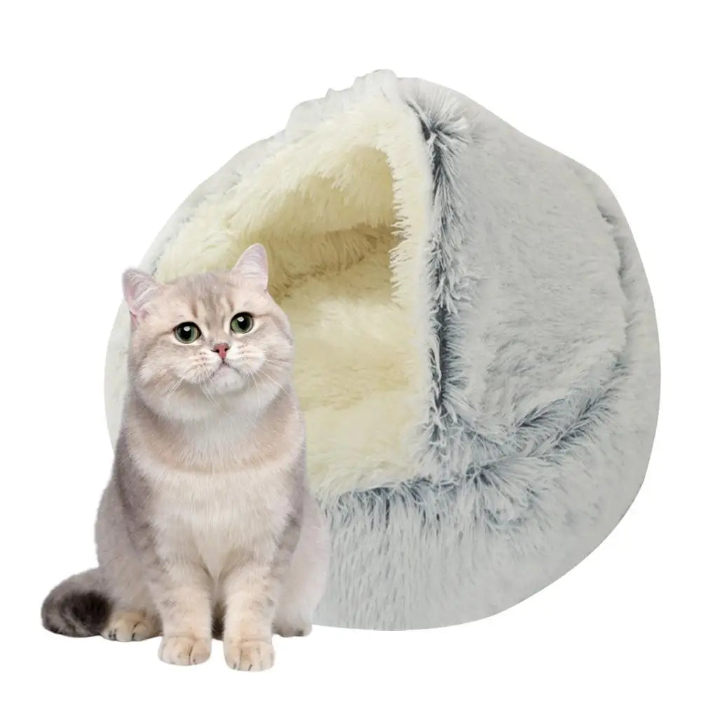 Cat Bed Small Enclosed Pet Bed Pet Cave Bed Comfortable And Soft Fluffy Cat Bed Warm Removable For Cat Small Dogs Large Dogs