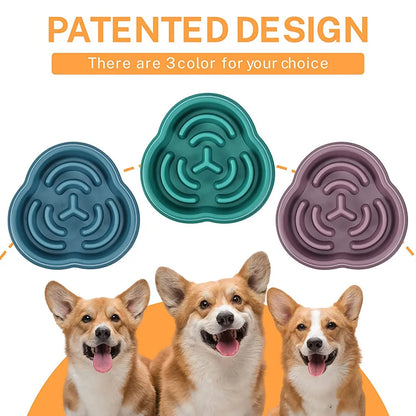 Dog Puppy Slow Feeder Bowl Non Slip Puzzle Bowl Anti-Gulping Dog Slower Food Feeding Dishes Pet Bowl for Large Medium Small Dogs
