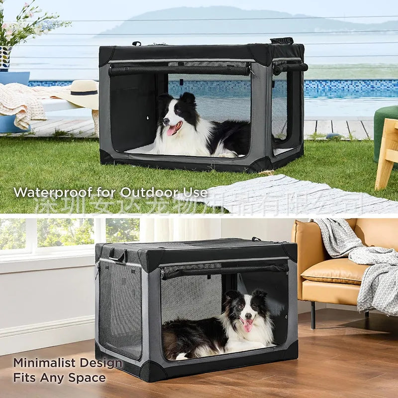 Cross-border dog cage, foldable, lightweight, portable dog kennel, outdoor travel, multi-functional and easy to take care of pet