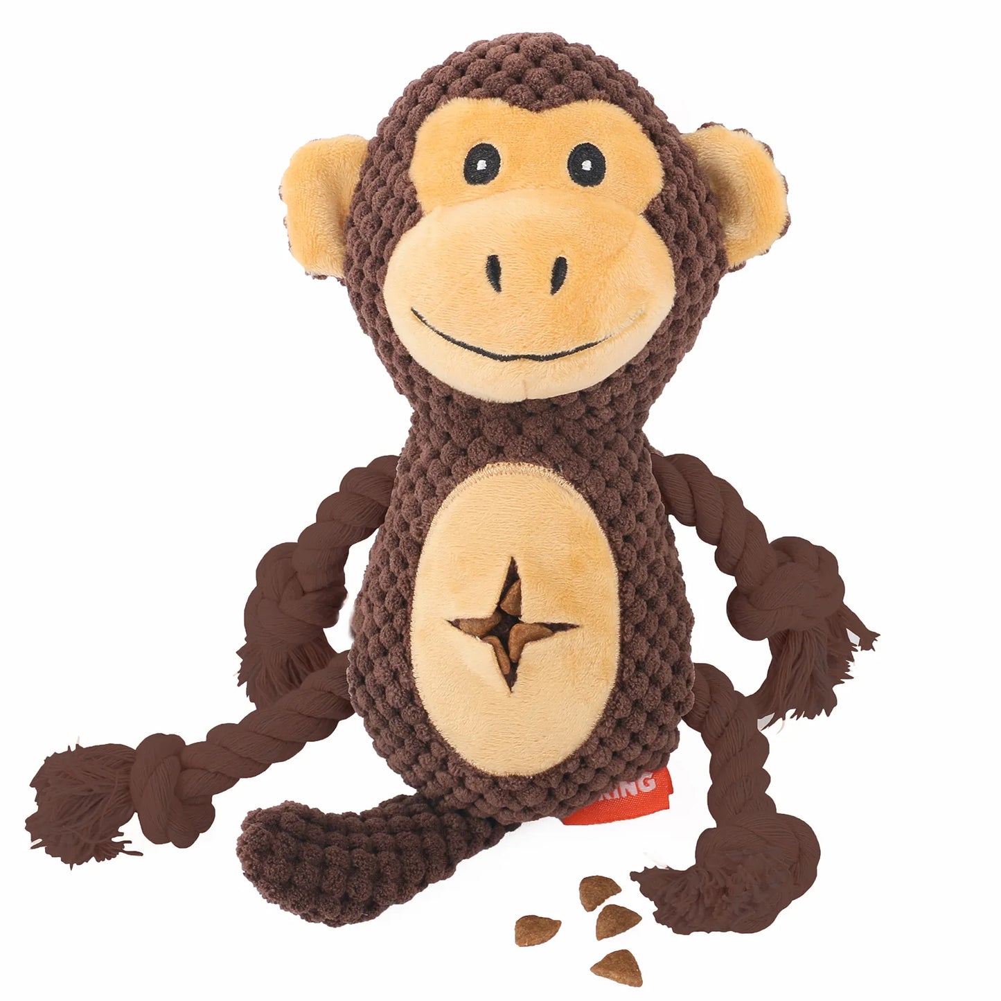 Dog Plush Toy Product With Teeth Grinding And Bite Resistant Plush Filling Squeaking And Noisy Toys Monkey Fleece Squeak Toys