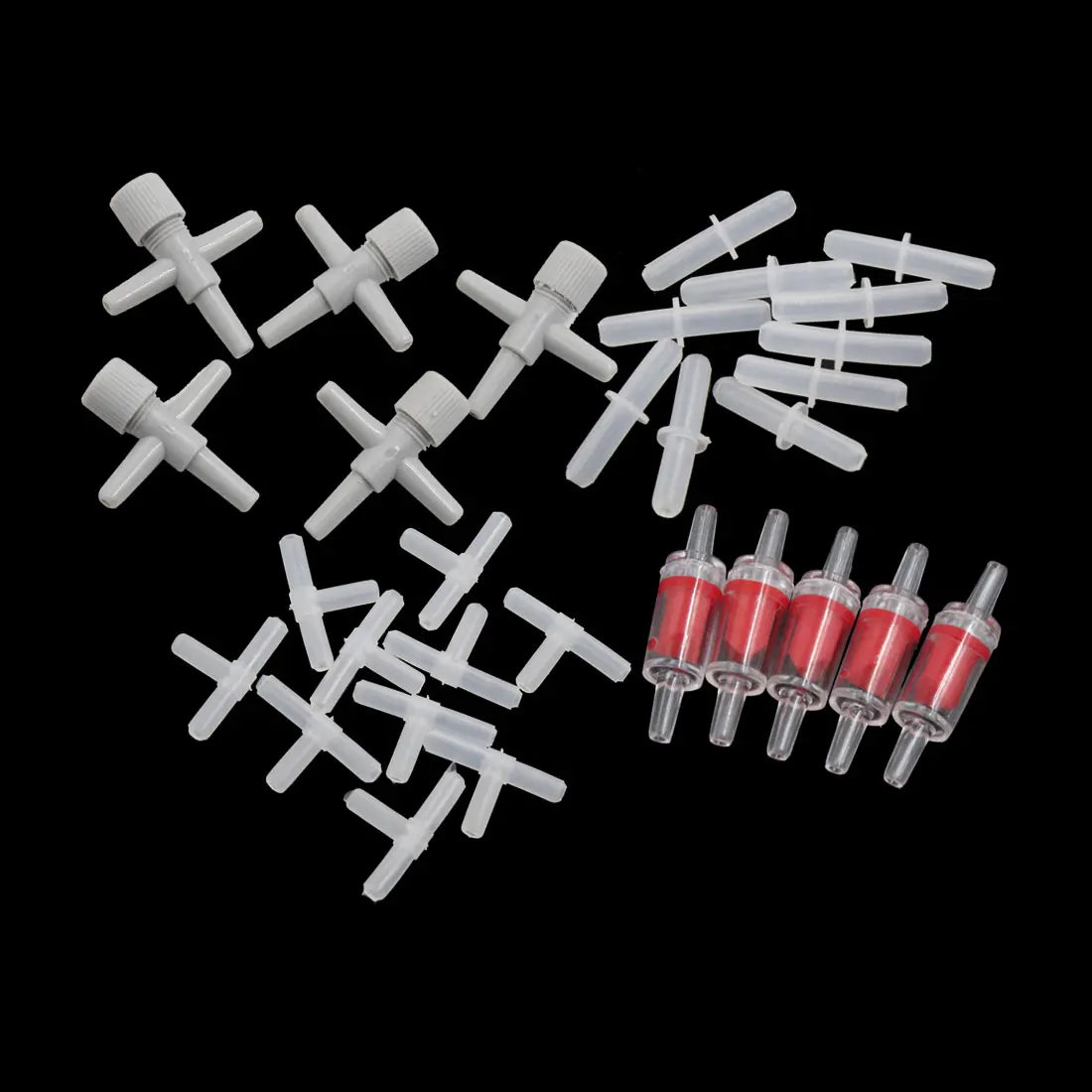 UXCELL Aquarium Air Bubble Stone Aerator Check Valve Fish Tank Pump Hydroponic Oxygen Plate Air Pump Accessories Tools Parts Set