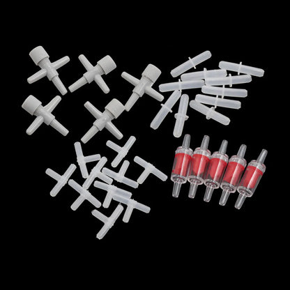 UXCELL Aquarium Air Bubble Stone Aerator Check Valve Fish Tank Pump Hydroponic Oxygen Plate Air Pump Accessories Tools Parts Set
