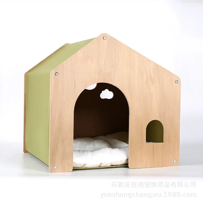 Factory straight hair, high-grade wooden cat litter, kennel, delivery room, universal in all seasons, environmentally friendly