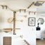 Cat Wall Furniture Wooden and Sisal Climbing Shelves Stairway and Ladder Cat Bridge Scratching Post for Grinding Claws and Rest