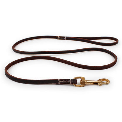 Hand-made Real Leather Pet Puppy Dog Leash for Small Dogs and Cats Lightweight Slender Genuine Leather Dog Leash Brown Red Green