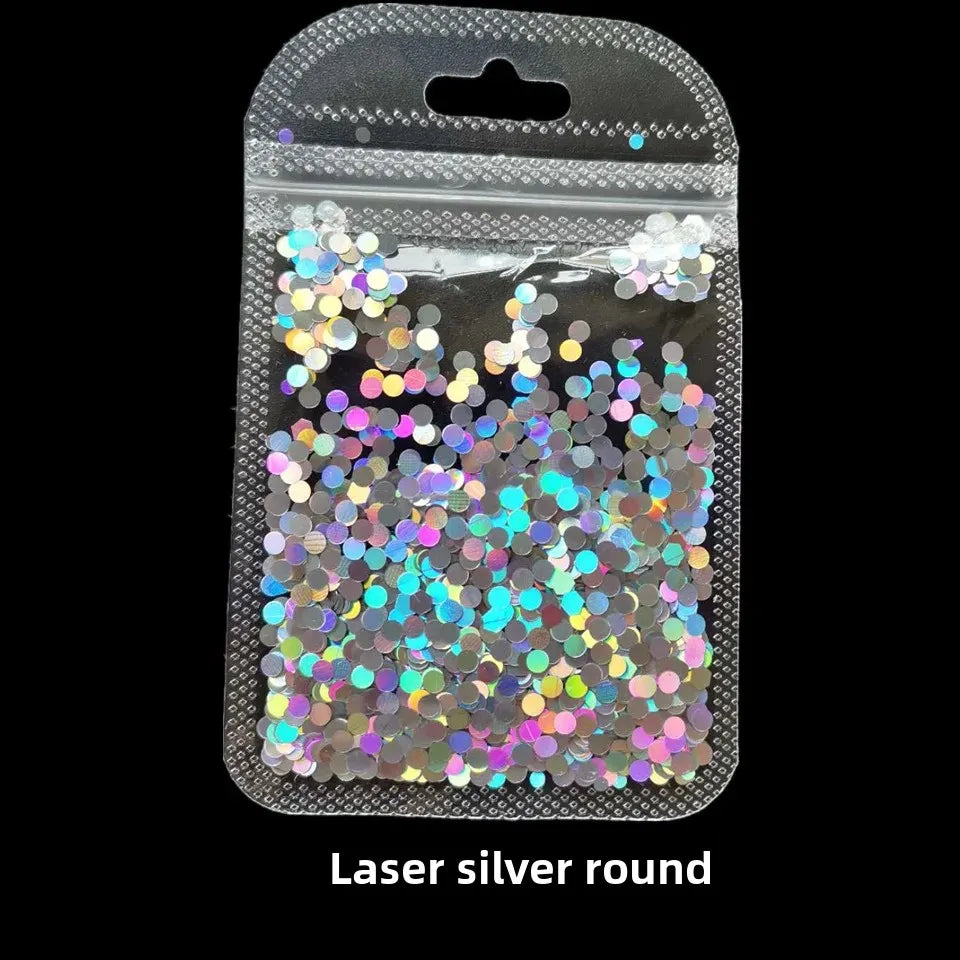 Cross-border Supply 10G BaG Laser Sequins Laser Four-pointed Star Butterfly Star DIY Crystal Glue Material