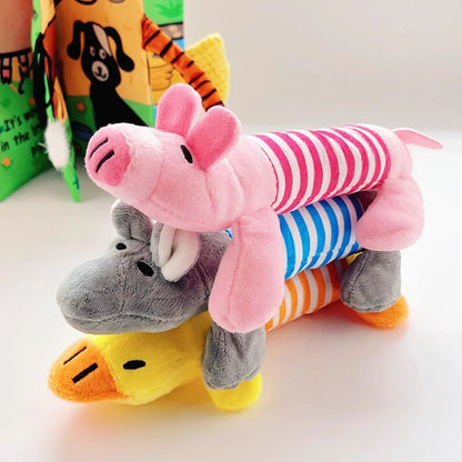 Molar Dog Toy Plush Supplies for All Puppies Pet Squeak Chew Toy Funny Durable Chew Elephant Duck Pig Toy for Dogs Pet Products