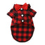 Bowtie Dog Blouse Classical Breathable Plaid T-Shirts Summer Dog Clothes for Small Dogs Puppy Large Cat Vest Chihuahua Yorkies
