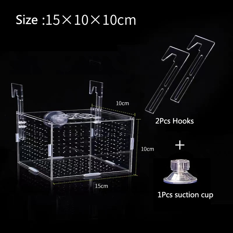 HighTransparent Acrylic Aquarium Fish Breeding Feeding Isolation Box Fish Aquarium Breeder Hatching Incubator Tank  Accessories