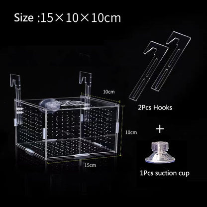 HighTransparent Acrylic Aquarium Fish Breeding Feeding Isolation Box Fish Aquarium Breeder Hatching Incubator Tank  Accessories