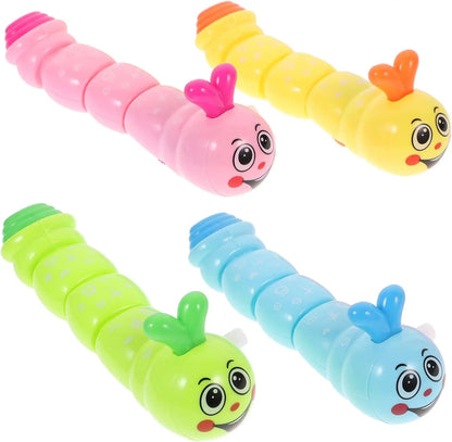 1pc Cute Wind Up Clockwork Caterpillar Toy for Cat Clockwork Pet Toy Chewing Claws Thumb Bite Pet Accessories Interactive Toys